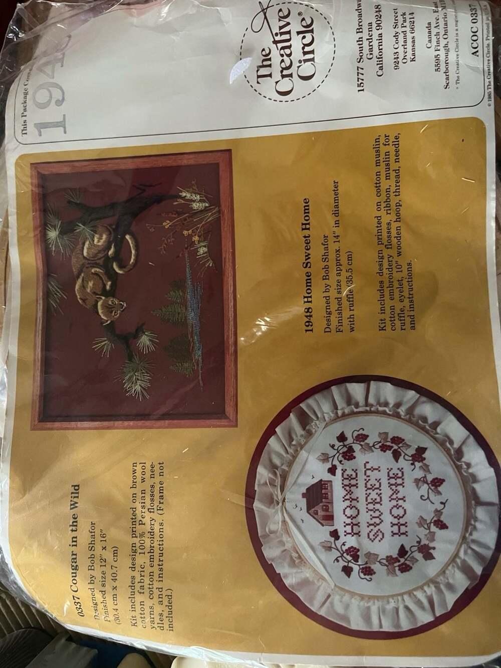 The Creative Circle 1948 Home Sweet Home Embroidery Kit